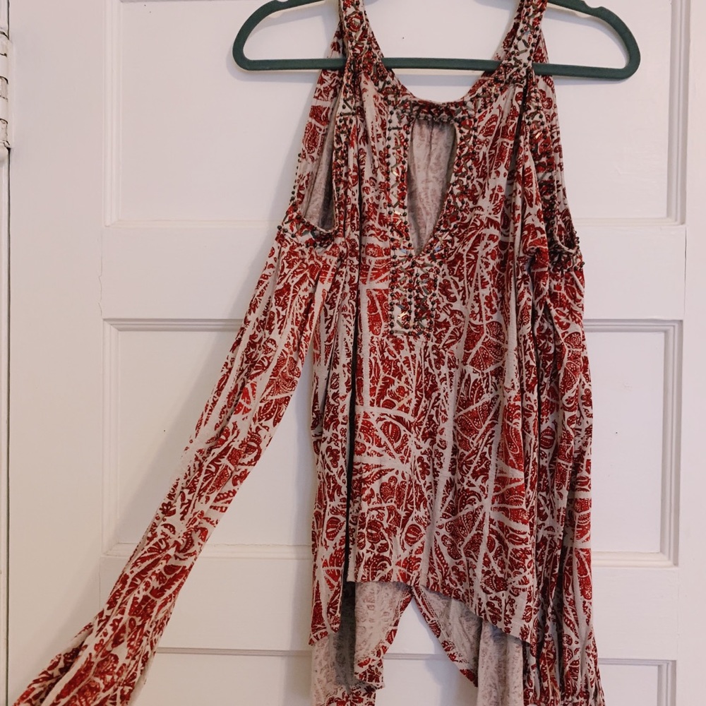 Jeweled & Cut Out Free People Top